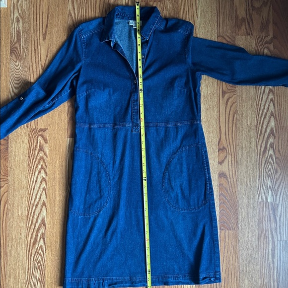 J. Jill Dark Blue Long Sleeve Dress with Pockets - Picture 10 of 11